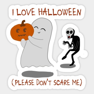I love Halloween (please don’t scare me) Sticker